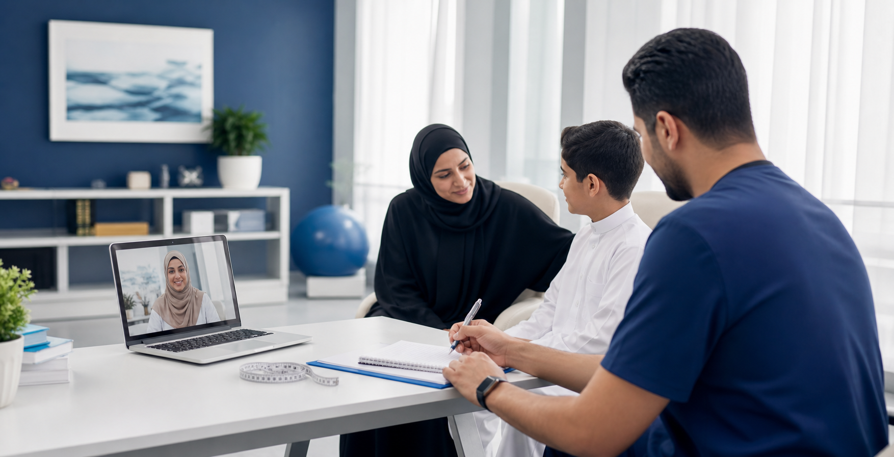 Remote rehabilitation review with caregiver and professional support